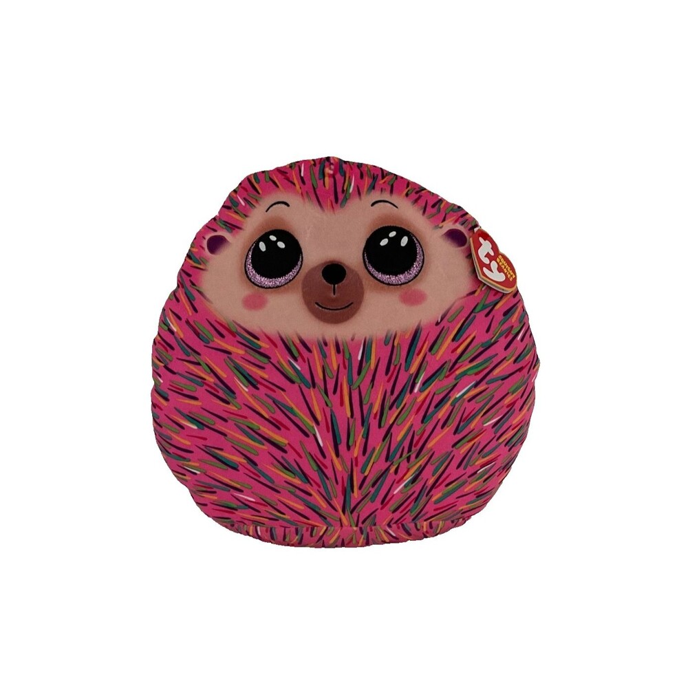 TY Squishy Pink Hedgehog Hildee Pillow Beanies 14 inch NWT DOB 3/29